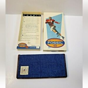 Vintage Authentic Fossil Classics Wallet with Original Box Mint Condition